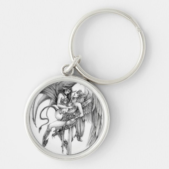 Angel and demon keychain (Front)