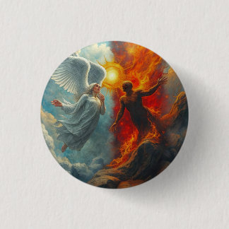 ANGEL AND DEVIL 1 INCH ROUND BUTTON