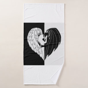 Angel and devil  bath towel set