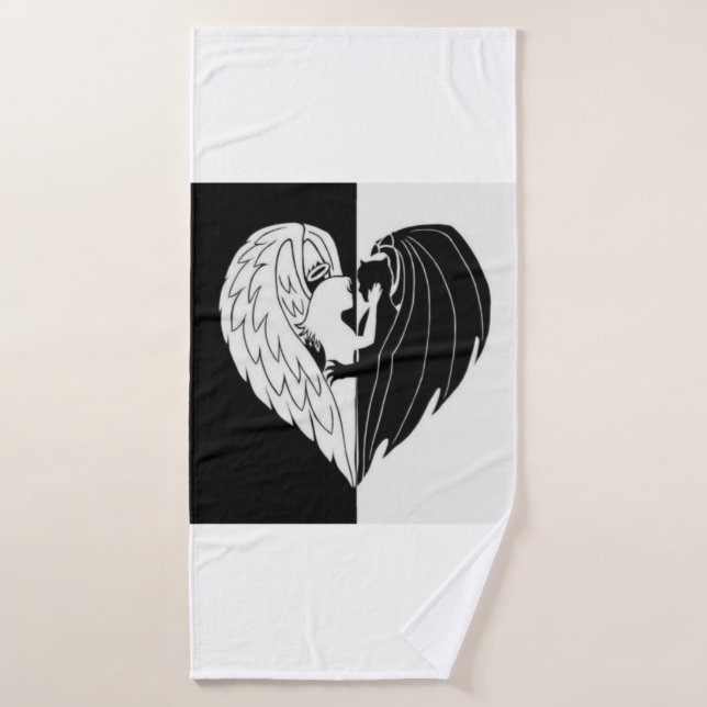 Angel and devil  bath towel set (Bath Towel)