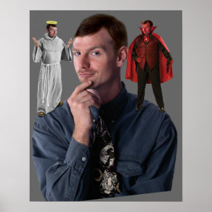 Angel and Devil on my Shoulders Poster