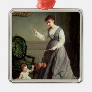 `Angel and Devil' or `Playing Diabolo Metal Ornament