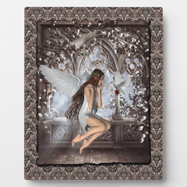 Angel and Her Dove Plaque (Front)