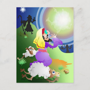 Angel and Shepherds Postcard