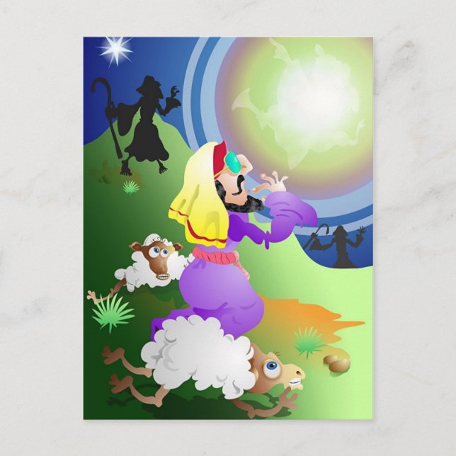 Angel and Shepherds Postcard (Front)