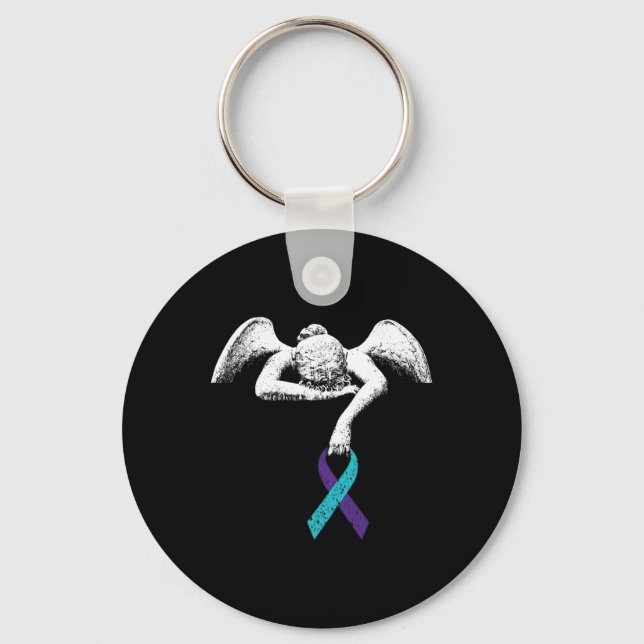 Angel And Suicide Awareness Suicide Prevention Clo Keychain (Front)