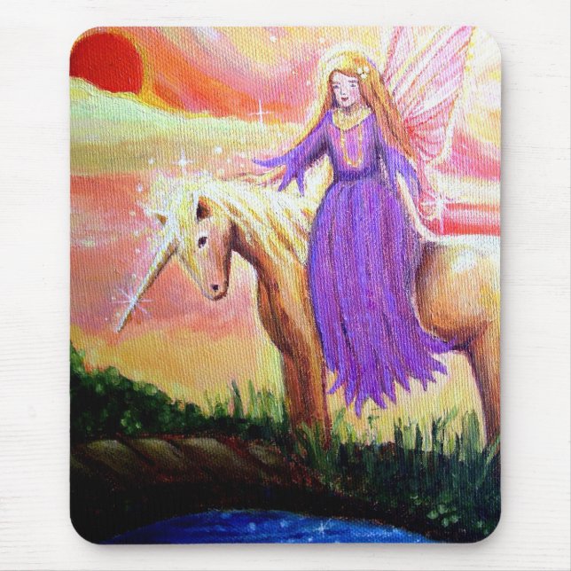 Angel and Unicorn Mouse Pad (Front)
