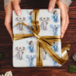 Angel Angelic Christmas Winter Holiday Wrapping Paper<br><div class="desc">This design may be personalized by choosing the Edit Design option. You may also transfer onto other items. Contact me at colorflowcreations@gmail.com or use the chat option at the top of the page if you wish to have this design on another product or need assistance with this design. See more...</div>