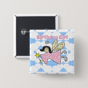 Angel Anniversaire Bouton de fille Badge