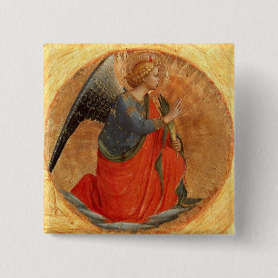 Angel at Annunciation 2 Inch Square Button