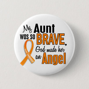 Angel Aunt Leukaemia 2 Inch Round Button