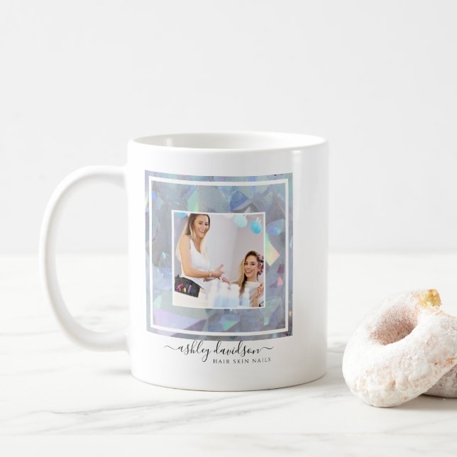 Angel Aura Quartz Business Photo Coffee Mug (With Donut)
