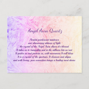Angel Aura Quartz design cristal Carte postale