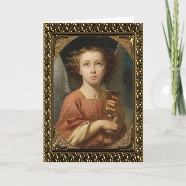 Angel Avec Chalise - Carte d'Art Vintage (Devant)