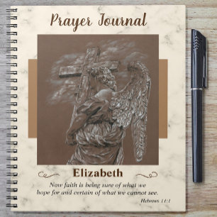 Angel avec croix Carnet du journal de prière