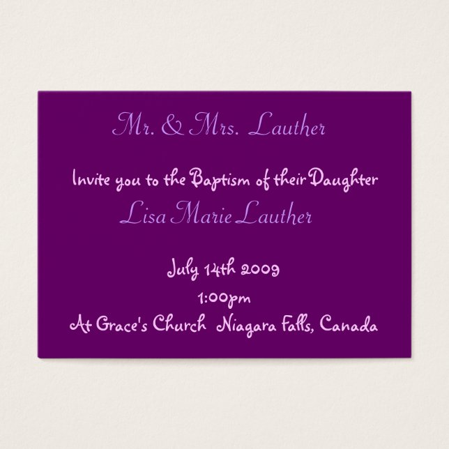 Angel Baby Baptism (Front)