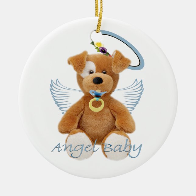Angel Baby Bear Ornament (Front)
