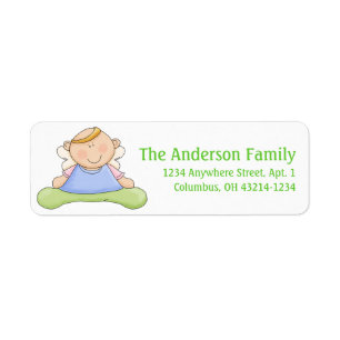 Angel Baby First Halloween Return Address Labels