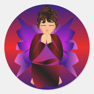 Angel Baby I Classic Round Sticker