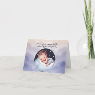 Angel Baby Loss of Child Sympathy Folded Note Card