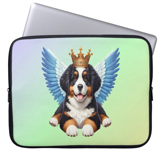Angel Bernese Mountain Dog Lovers Berner Puppy Laptop Sleeve (Front)