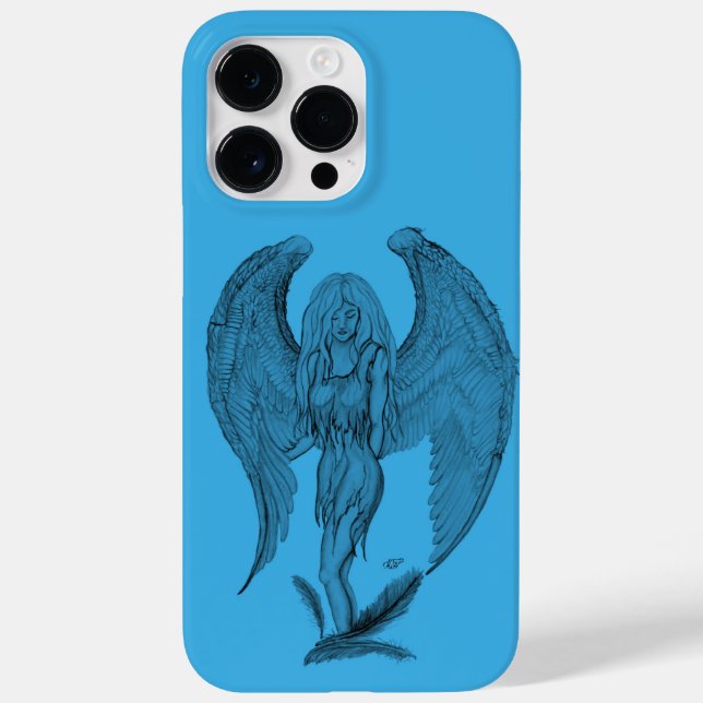 Angel black and blue design Case-Mate iPhone case (Back)