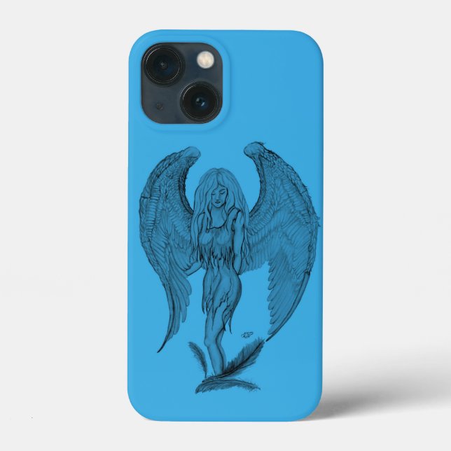 Angel black and blue design Case-Mate iPhone case (Back)