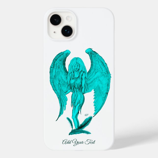 Angel , Black and Green design Case-Mate iPhone Case (Back)
