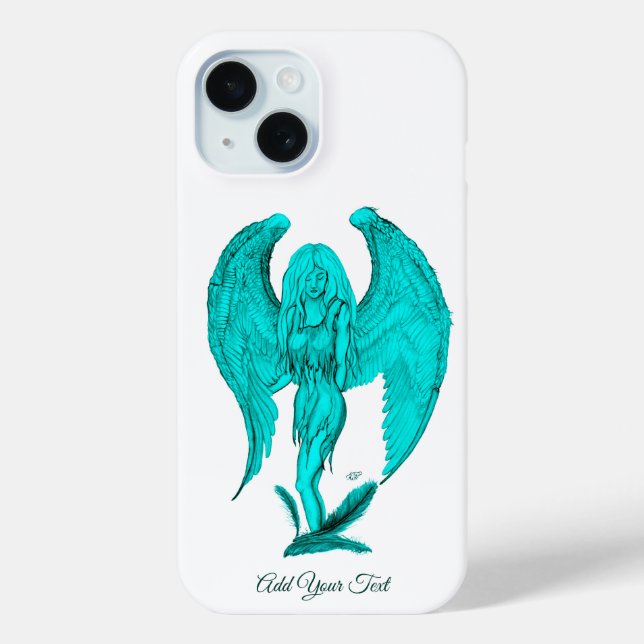 Angel , Black and Green design Case-Mate iPhone Case (Back)