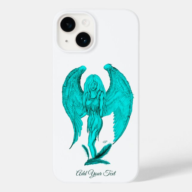 Angel , Black and Green design Case-Mate iPhone Case (Back)