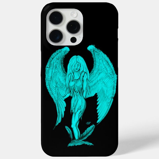 Angel , Black and Green design Case-Mate iPhone Case (Back)