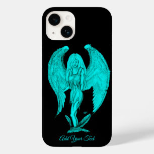 Angel , Black and Green design Case-Mate iPhone 14 Case