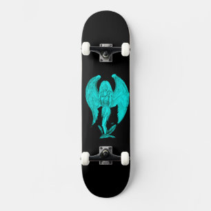 Angel , Black and Green design Skateboard