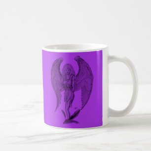 Angel black and purple design coffee mug