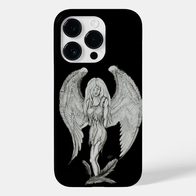 Angel - Black and White Design Case-Mate iPhone Case (Back)