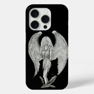 Angel - Black and White Design iPhone 15 Pro Case