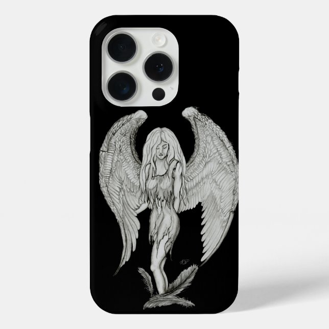 Angel - Black and White Design Case-Mate iPhone Case (Back)