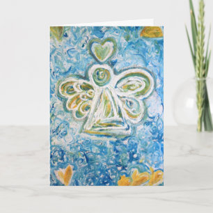 Angel bleu or - Carte de sympathie