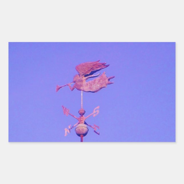 Angel BLOWING HORN WEATHER VANE Sticker (Front)
