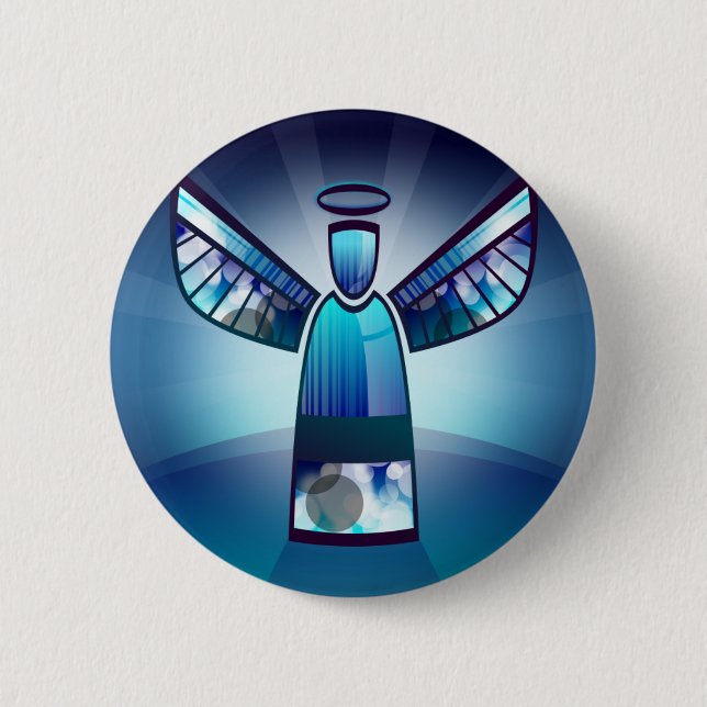Angel: Blue Angel 2 Inch Round Button (Front)