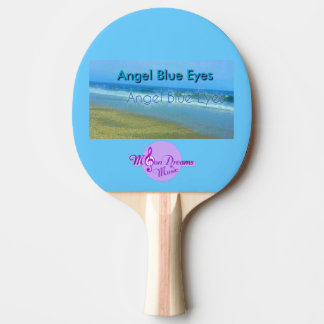 Angel Blue Eyes Ping Pong Paddle