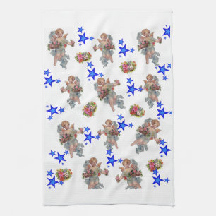 Angel Blue Stars Cuisine Serviette main