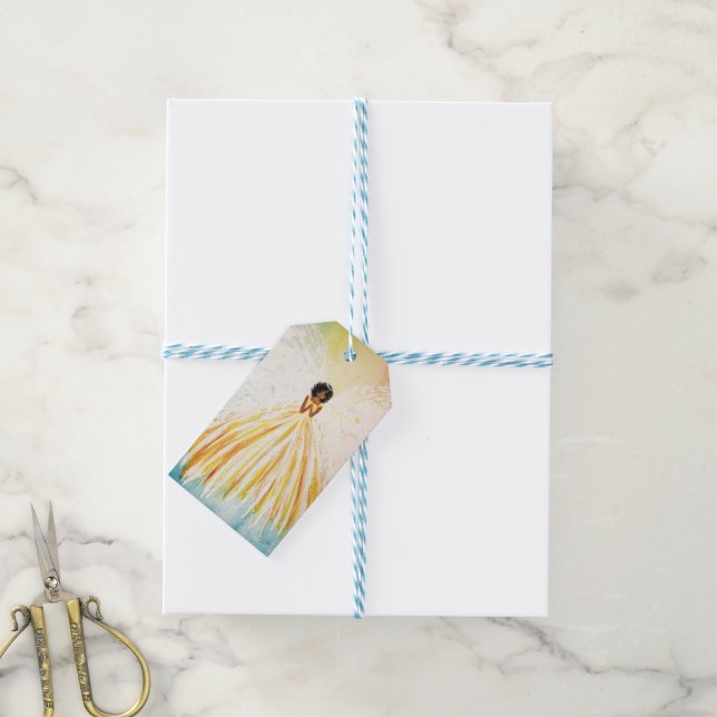 Angel Bright Gift Tag (With Twine)