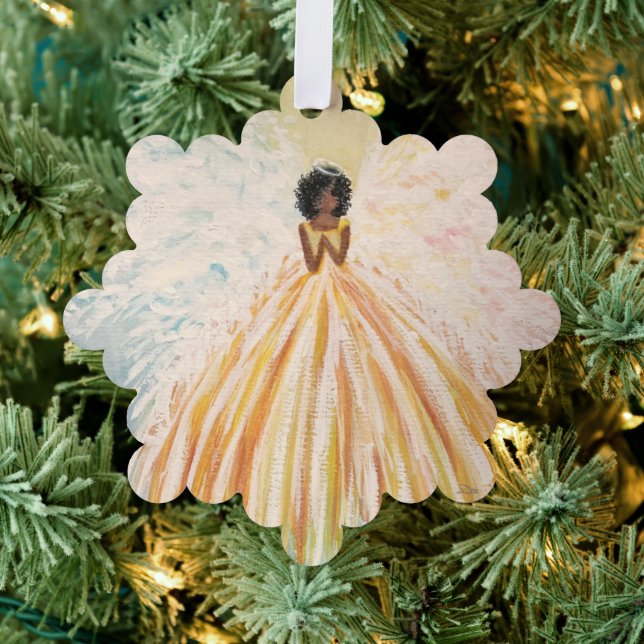 Angel Bright Paper Ornament  Card (Insitu (Tree))