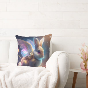 Angel Bunny Throw Pillow
