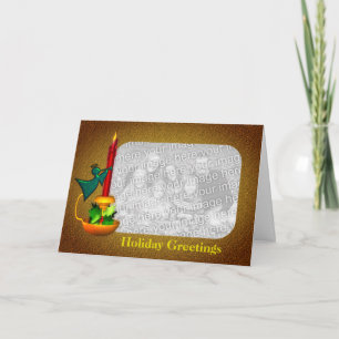 Angel Candle Christmas Holiday Photo Card