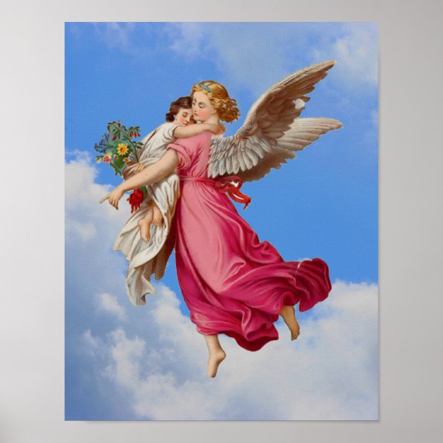 Angel Carrying Child Inspirational  Poster (Front)