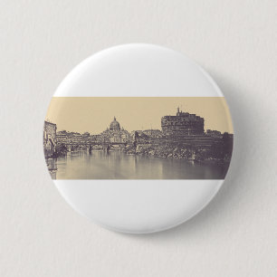 Angel castle and Vatican dome 2 Inch Round Button