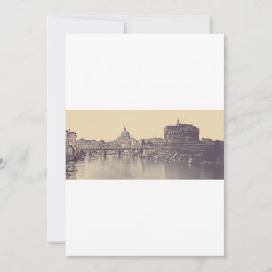 Angel castle and Vatican dome Invitation