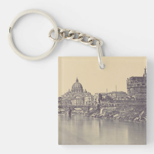Angel castle and Vatican dome Keychain